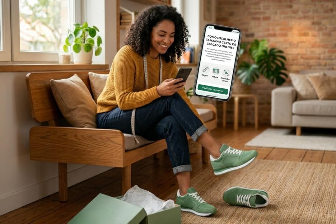Como escolher tamanho de calçado online
